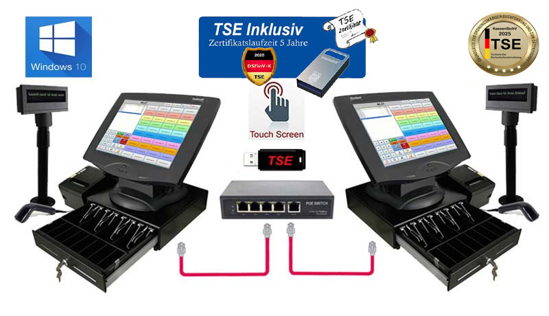 Kassensichv Tse 2020 Finanzamt Konform Kassensystem Kasse Gastro Restaurant Einzelhandel Touchscreen Kassenzubeh