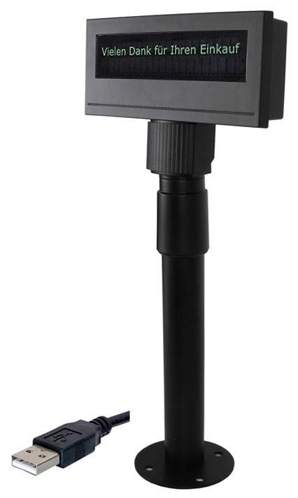 Wincor Nixdorf BA63 USB Kundenanzeige schwarz weiß ohne Stand 